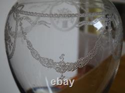 Saint Louis Ancienne Carafe A Eau Ou Vin Cristal Gravure Sapho 1920