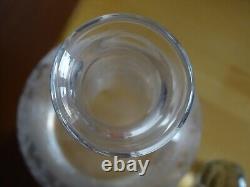 Saint Louis Ancienne Carafe A Vin Cristal Gravure Modele Metz Epoque 1920
