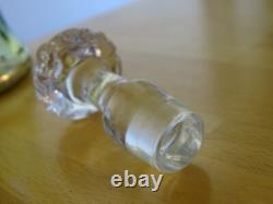 Saint Louis Ancienne Carafe Vert A Liqueur Cristal Gold Gravure Art Nouveau