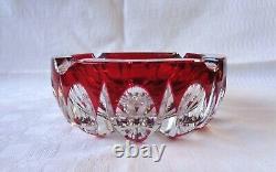 Saint Louis Ashtray Cendrier Ambassadeur Cristal Taille Double De Couleur Colore