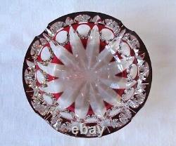 Saint Louis Ashtray Cendrier Ambassadeur Cristal Taille Double De Couleur Colore