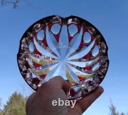Saint Louis Ashtray Cendrier Ambassadeur Cristal Taille Double De Couleur Colore