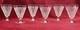 Saint Louis Astrid 6 Wine Crystal Glasses Verres A Vin Cristal Grav&eacute; Art Deco D