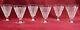 Saint Louis Astrid 6 Wine Crystal Glasses Verres A Vin Cristal Gravé Art Deco D