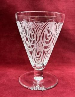 Saint Louis Astrid Water Crystal Glasses Verres A Eau Vin Cristal Gravé Art Deco