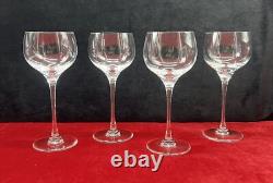 Saint Louis Aurore 4 Wine Water Glasses Wassergläser 4 Verres A Eau Cristal Uni