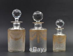 Saint Louis Baccarat cristal toilette flacons baguier rasoir French crystal XIXe