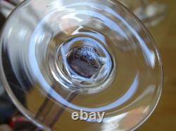 Saint Louis Bristol 6 Verres Liqueur Cristal Doubler Colorer Bleu Et Rouge 13,5