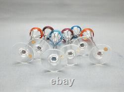 Saint Louis Bristol Ou Genova 6 Verres Liqueur Etiquette Cristal De Couleur Vase