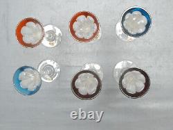 Saint Louis Bristol Ou Genova 6 Verres Liqueur Etiquette Cristal De Couleur Vase