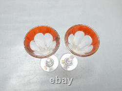Saint Louis Bristol Ou Genova 6 Verres Liqueur Etiquette Cristal De Couleur Vase