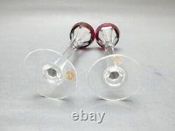 Saint Louis Bristol Ou Genova 6 Verres Liqueur Etiquette Cristal De Couleur Vase