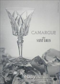 Saint Louis Camargue Verres A Vin Roemer Cristal Taillé Doublé De Couleur Coloré