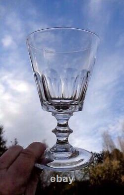 Saint Louis Caton 6 Weingläser Verre A Eau Vin Cristal Taille Cotes Plates 19eme