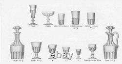 Saint Louis Caton 6 Weingläser Verre A Eau Vin Cristal Taille Cotes Plates 19eme