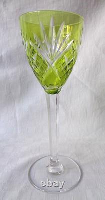 Saint Louis Chantilly Verre A Vin Roemer Cristal Doublé De Couleur Coloré Vert