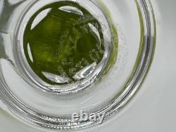 Saint Louis Chantilly verre Roemer cristal jaune taillé signé 23 cm Cristallerie