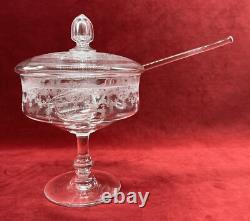 Saint Louis Cordial Decanter Set Service Carafe A Liqueur Cristal Grave Baccarat