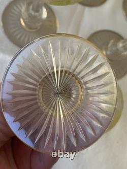 Saint Louis Cristal 6 Anciens Verres A Vin Art Nouveau