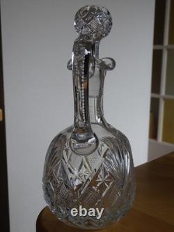 Saint Louis Cristal Tailler Ancienne Belle Carafe A Vin Modele Gavarni Signee