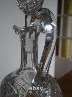 Saint Louis Cristal Tailler Ancienne Belle Carafe A Vin Modele Gavarni Signee