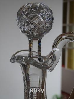 Saint Louis Cristal Tailler Ancienne Belle Carafe A Vin Modele Gavarni Signee