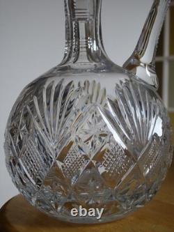 Saint Louis Cristal Tailler Ancienne Belle Carafe A Vin Modele Gavarni Signee
