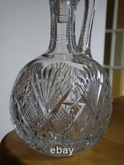 Saint Louis Cristal Tailler Ancienne Belle Carafe A Vin Modele Gavarni Signee