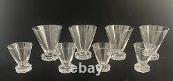 Saint Louis Diamant 8 Verres Porto / Digestif Cristal Années 30 Bel Etat