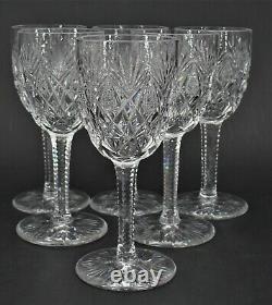 Saint Louis Florence, 6 verres à vin n°4, cristal, 14,2 cm, parfait état, signés