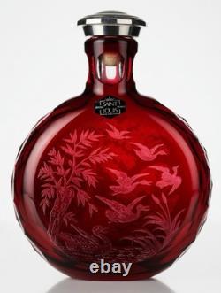 Saint-Louis (France) Flasque à alcool gravée en cristal