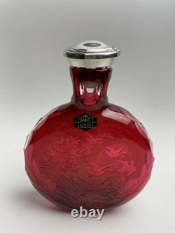 Saint-Louis (France) Flasque à alcool gravée en cristal