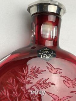 Saint-Louis (France) Flasque à alcool gravée en cristal