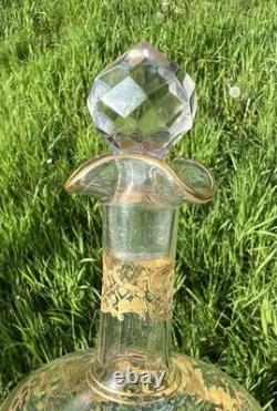 Saint Louis Gold Set Shot Cordial Glass Verre Service A Liqueur Cristal Grave Or