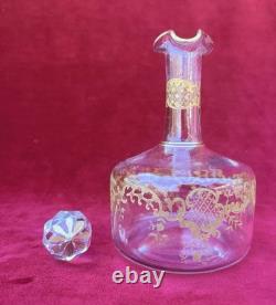 Saint Louis Gold Set Shot Cordial Glass Verre Service A Liqueur Cristal Grave Or
