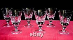 Saint Louis Jersey 6 Wine Glasses Verres A Vin Cristal Taillé Paquebot France B