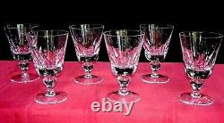 Saint Louis Jersey 6 Wine Glasses Verres A Vin Cristal Taillé Paquebot France B
