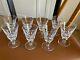 Saint Louis Jersey Lot 8 Verres Vin Blanc Estampillés Cristal Taillé Ht 11,2cms