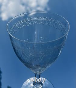Saint Louis Liberty Wine Crystal Glasses Verres A Vin Cristal Grave Art Nouveau