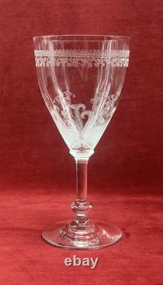 Saint Louis Liberty Wine Crystal Glasses Verres A Vin Cristal Grave Art Nouveau
