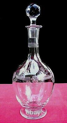 Saint Louis Manon 2 Wine Decanter Karaffe Carafe A Vin Eau Cristal Gravé Empire