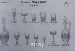 Saint Louis Massenet 6 Sherbet Champagnergläser Coupe A Champagne Cristal Taille