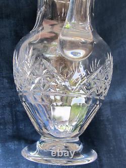 Saint- Louis Massenet Broc pichet à eau cristal taillé signé excellent état 1 L