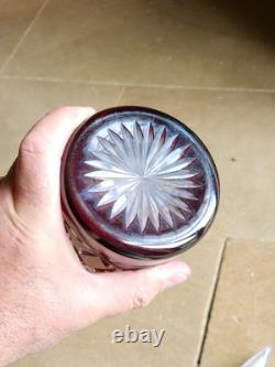 Saint Louis Massenet Carafe En Cristal Doublé H 43,5 Cm