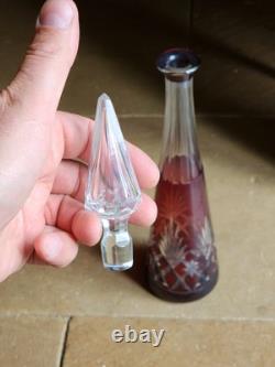 Saint Louis Massenet Carafe En Cristal Doublé H 43,5 Cm