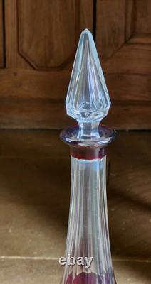 Saint Louis Massenet Carafe En Cristal Doublé H 43,5 Cm