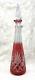 Saint Louis Massenet Carafe Roemer Cristal Doublé De Couleur Coloré Rose Rouge
