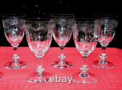 Saint Louis Massenet Cleo 5 Weingläser Verres A Vin Cristal Grave Napoleon III B