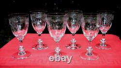 Saint Louis Massenet Cleo 6 Weingläser Verre A Vin Cristal Grave Napoleon III Jc