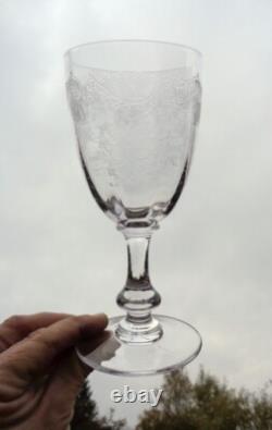 Saint Louis Massenet Cleo 6 Weingläser Verre A Vin Cristal Grave Napoleon III Jc